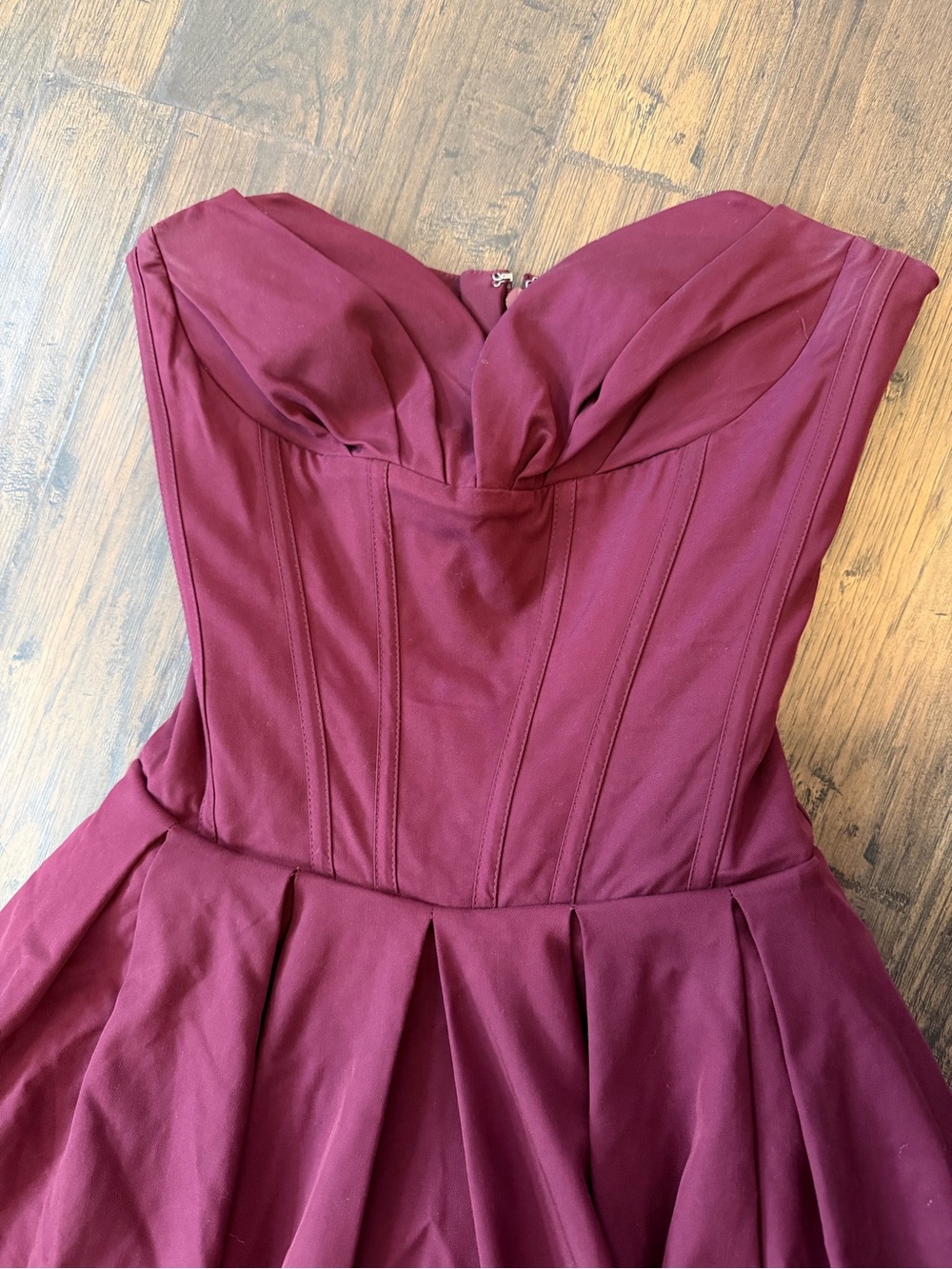 House of CB Burgundy Dress - Picture 3 of 8